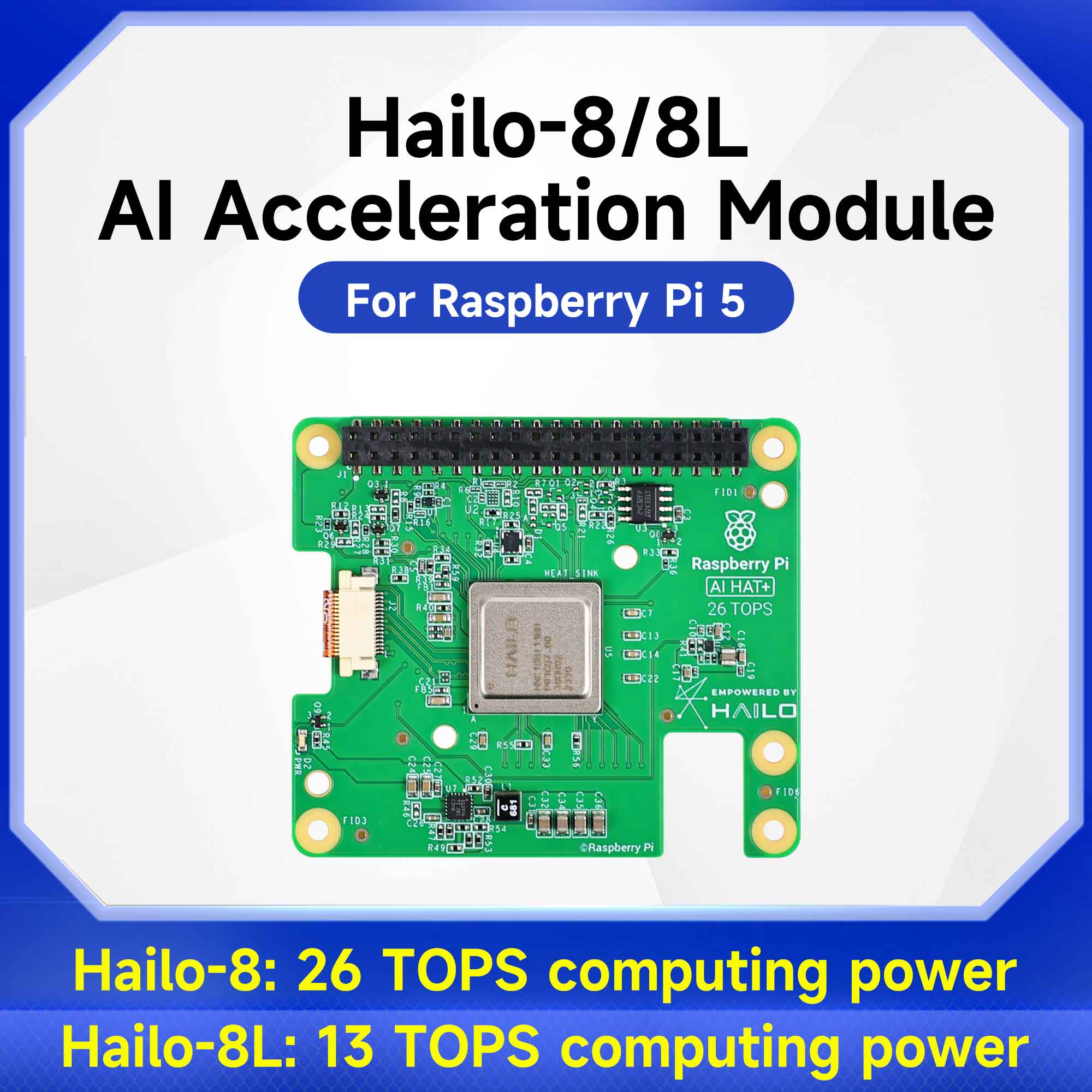 Raspberry Pi Ai Kit Hailo-8L - Hailo 8/8l Ai Acceleration Module 13tops/26tops