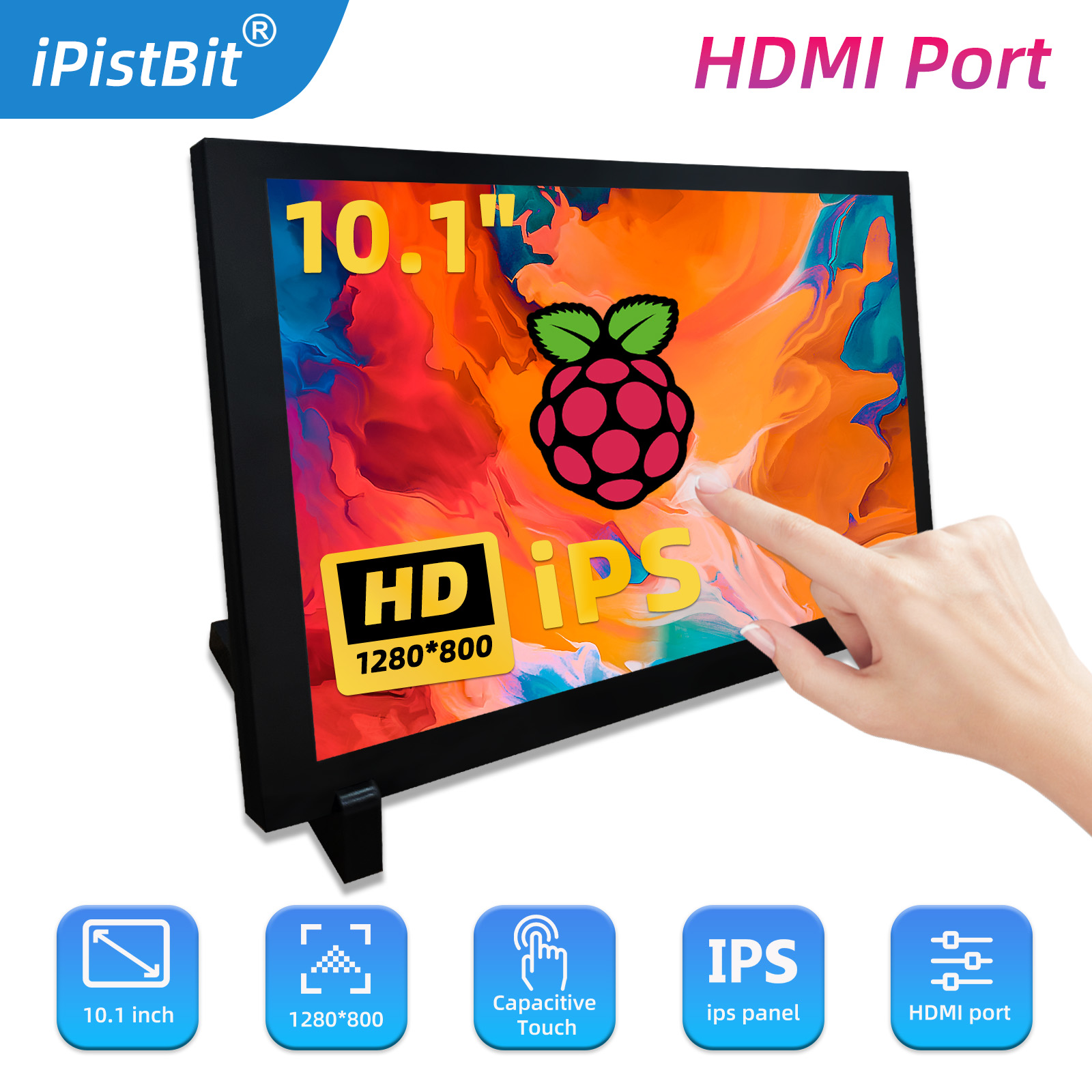 Raspberry Pi 10.1 Inch Capacitive Touch Screen Ips - 10.1 inch HDMI Capacitive Touchscreen Portable