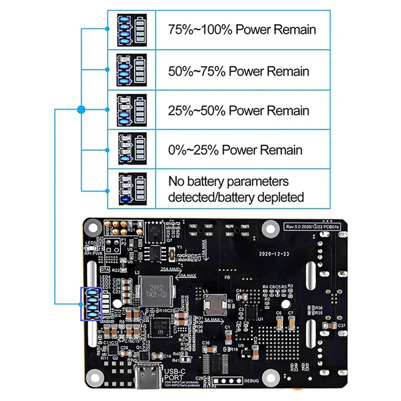 AA08-2X For Raspberry Pi 4 UPS - Raspberry Pi Uninterrupted Power Supply Ups 18650 review and price