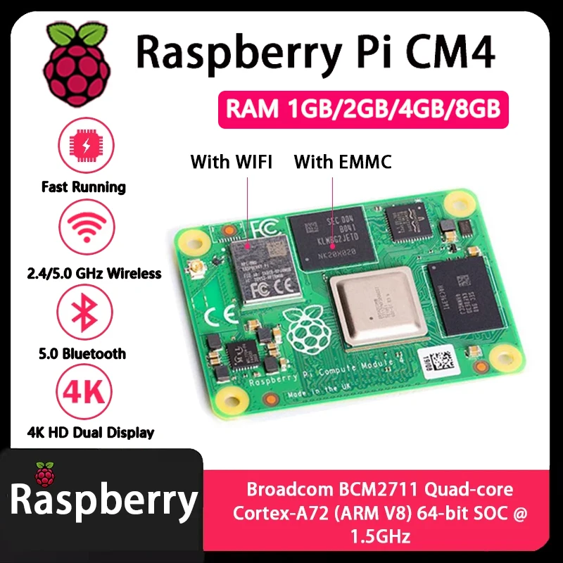 Raspberry Pi CM4 1GB/2GB/4GB/8 - Raspberry Pi Compute Module 4 8Gb 32Gb Emmc review and price