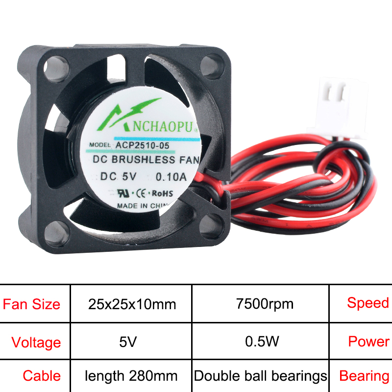 ANCHAOPU 2.5cm 25mm Fan 25x25x - Raspberry Pi Water Cooling Kit review and price
